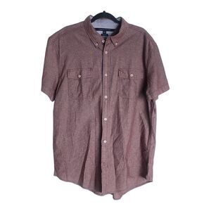 Mens Tommy Hilfiger Purple S/S Men’s Button Down Casual Shirt Size XL